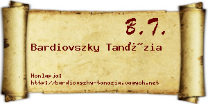 Bardiovszky Tanázia névjegykártya